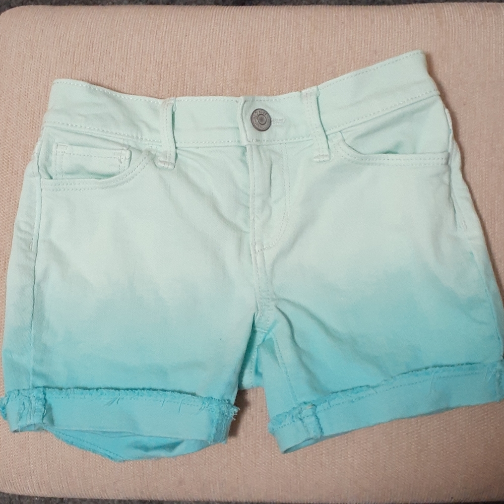 ombre denim shorts